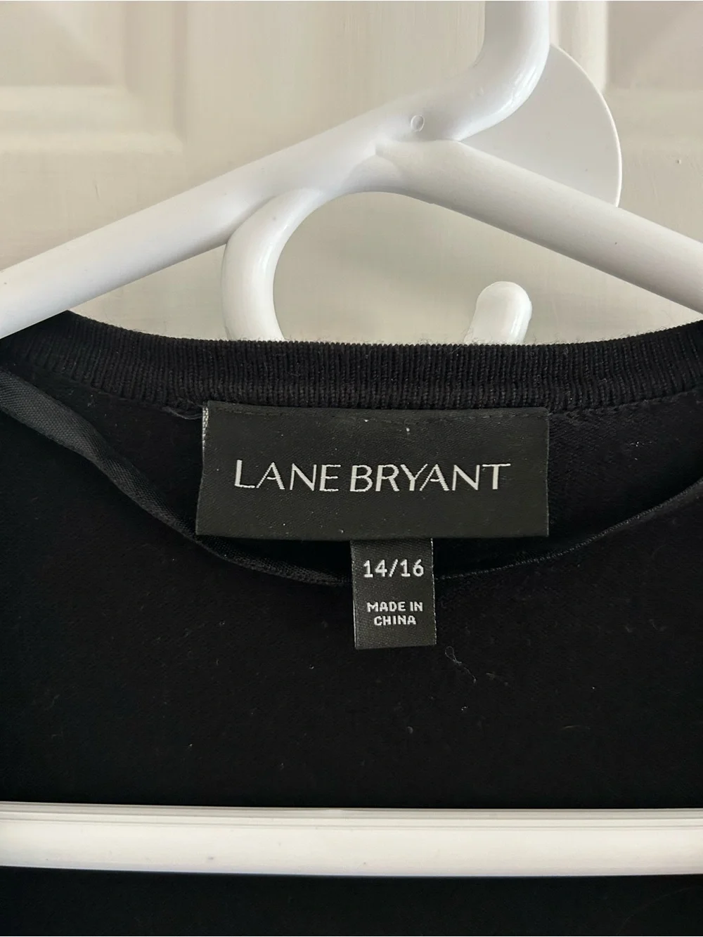 Lane Bryant Black Open front Top with Lace design on back